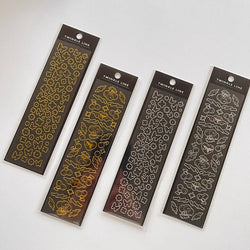 Gold Silver Butterfly Heart Cherry Series Stickers Korea Ins Hand Account Creative DIY Deco Material Stickers Stationery (ONLINE ORDER ONLY)