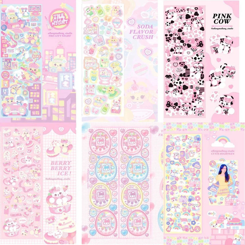 Sweetheart Rabbit Stickers Scrapbooking Decorative Sticker Hand Account DIY Diary Album Stick Label Kawaii Korean Stationery (ONLINE ORDER ONLY)