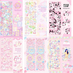 Sweetheart Rabbit Stickers Scrapbooking Decorative Sticker Hand Account DIY Diary Album Stick Label Kawaii Korean Stationery (ONLINE ORDER ONLY)