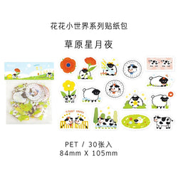 30Pcs/lot Flower Small World Series Stickers Scrapbooking Decorative Sticker DIY Diary Album Stick Label Kawaii Stationery (ONLINE ORDER ONLY)