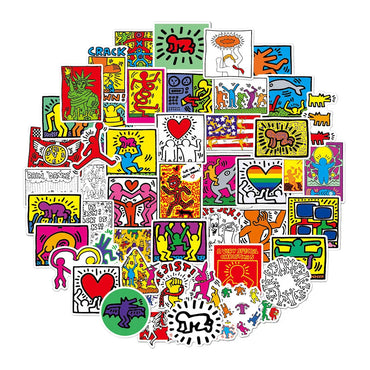 10/30/50Pcs Keith Funny Cartoon Graffiti Sticker Waterproof Fridge Guitar Laptop Motorcycle Skateboard Joke Decal Classic Toy (ONLINE ORDER ONLY)