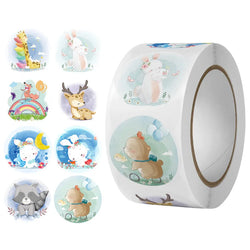 100-500pcs Cute Cartoon Stickers 1inch Reward Sticker Round Rainbow Seal Labels for Handmade Gift Packing Decor Kids (Online Order Only)