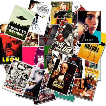 25pcs Classic Movie stickers For Luggage Laptop Art Painting Kill Bill Pulp Fiction Poster Stickers waterproof skateboard toy (Online Order Only)