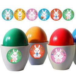 500 Pcs New Roll Cute Rabbit Easter Egg Theme Sticker Holiday Gift Decoration Sticker (ONLINE ORDER ONLY)