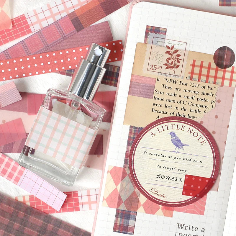 45Pcs/lot Retro Lattice wave point long stickers Scrapbooking Decorative Sticker DIY Diary Album Stick Label Kawaii Stationery (ONLINE ORDER ONLY)