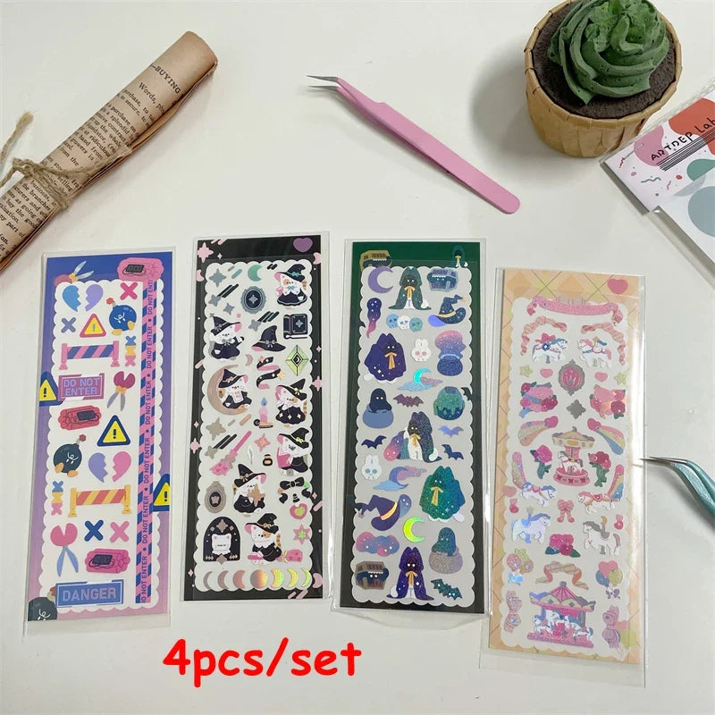 3pcs/5pcs/6pcs Full Set Series Cute Korean idol card Decorative Stickers DIY Scrapbooking Diary Album Sticker Stationery (ONLINE ORDER ONLY)