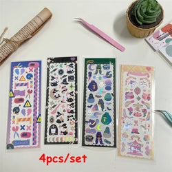 3pcs/5pcs/6pcs Full Set Series Cute Korean idol card Decorative Stickers DIY Scrapbooking Diary Album Sticker Stationery (ONLINE ORDER ONLY)