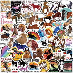 Horse Stickers Pack: Equestrian Aesthetic Waterproof Decals for Laptop, Phone, Luggage, Water Bottle (ONLINE ORDER ONLY)