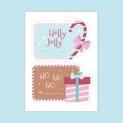 10-40Pcs 12.5x9cm Merry Christmas Stickers Fashion Cartoon Cute Labels For Gift Decorative Package Wrapping Gift Box (ONLINE ORDER ONLY)