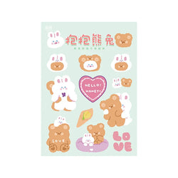 Kawaii Soft Bear Rabbit Decorative Stickers Adhesive Stickers DIY Diary Stationery Stickers Children Gift School Office Supplies (ONLINE ORDER ONLY)
