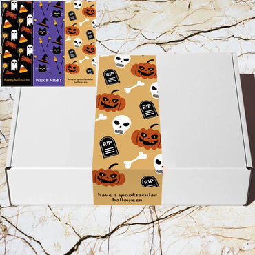 30-60pcs Halloween Pumpkin Decor Labels Adhesive Sticker For Gifts sealing Handmade Envelope DIY Stationery Stickers 3*9cm (ONLINE ORDER ONLY)