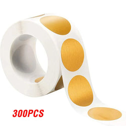 50-300Pcs/Roll Golden Scratch Off Stickers Round Shape Labels Sticker DIY Handmade For Game Scratch Sticker Labels Stationery (ONLINE ORDER ONLY)