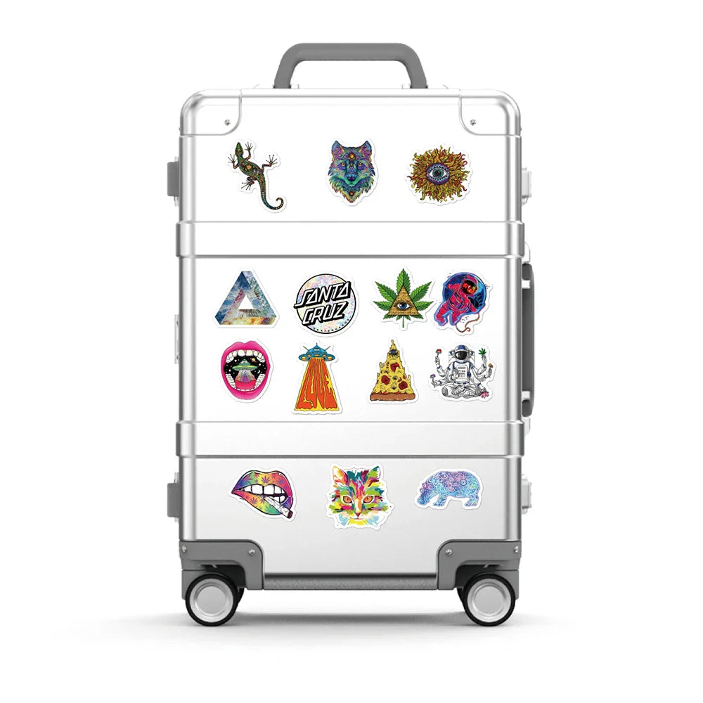 10/30/50pcs Cartoon Psychedelic Gothic Cool Stickers Aesthetic Art Graffiti Decals Skateboard Fridge Guitar DIY Sticker Kids Toy (ONLINE ORDER ONLY)