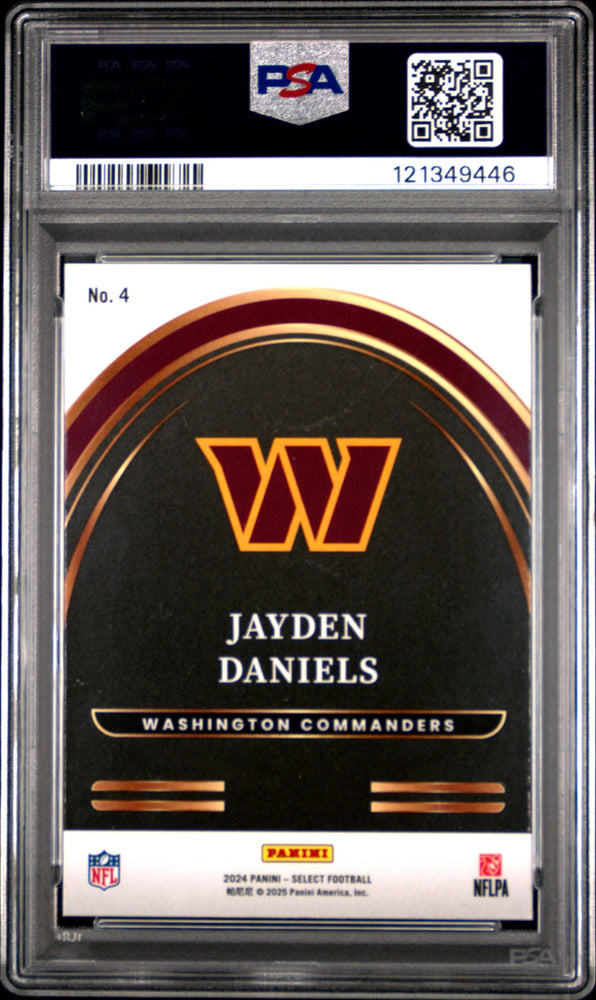 Graded 2024 Panini Select Jayden Daniels #4 Select Future Rookie RC Football Card PSA 10 Gem Mint (ONLINE ORDER ONLY)