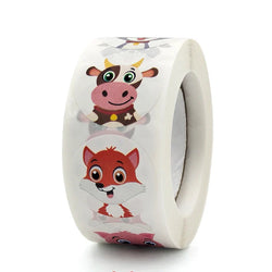 100-500pcs 1inch Cartoon Animal Children Sticker Label Thank You Cute Toy Game Sticker DIY Gift Sealing Label Decoration Supp (ONLINE ORDER ONLY)