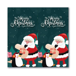 10-50pcs Merry Christmas Stickers 5*10cm Red Christmas Gift Decor Seal Stickers Cute Santa Stickers Stationery Supplies (ONLINE ORDER ONLY)