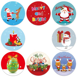 100-500Pcs New Merry Christmas Stickers Gift Packaging Seal Labels for New year decor, Greeting cards, Candy bags Stickers (ONLINE ORDER ONLY)
