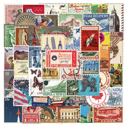 50pcs Vintage Travel Stickers Waterproof Luggage Laptop Motorcycle Skateboard Decals (Online Order Only)