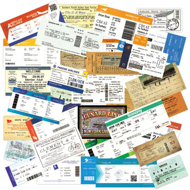10PCS Retro Boarding Pass Stickers for Luggage, Laptop, Bike, Phone (Online Order Only)