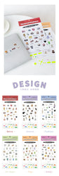 17Pcs Cute Animal Sticker ins DIY Decoration Ablum Diary Scrapbooking Journal Adhesive Sticker Stationery Art Crafts (ONLINE ORDER ONLY)