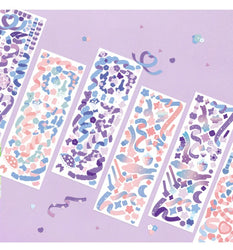 Cute Pink Purple Ribbon Stickers DIY Scrapbooking Phone Stickers Diary Album Decoration Stick Label Kawaii Stationery (Online Order Only)