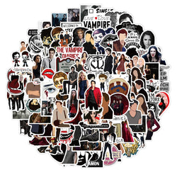 Vampire Diaries Stickers Pack: Laptop, Luggage, Skateboard, Guitar, Phone, Notebook (Online Order Only)