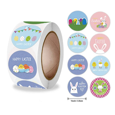 Stickers 500 Pcs/roll Easter Cute Toy Sticker Seal Sticker Thanks Handmade Crafts Decoration Sticker Label (ONLINE ORDER ONLY)
