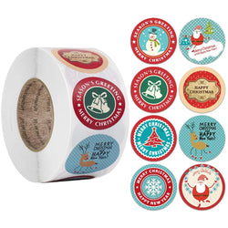 100-500pcs Merry Christmas Handmade Sticker Card Box Package Thank You Seal Label Wedding Party Supplies (Online Order Only)
