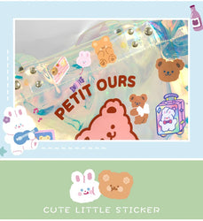 Kawaii Soft Bear Rabbit Decorative Stickers Adhesive Stickers DIY Diary Stationery Stickers Children Gift School Office Supplies (ONLINE ORDER ONLY)