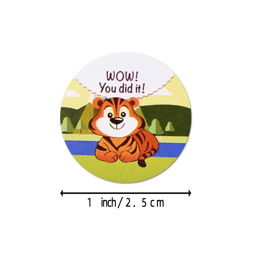 500pcs/roll Reward Stickers 'WOW! YOU DID IT' Encourage Labels Motivational Stickers (ONLINE ORDER ONLY)
