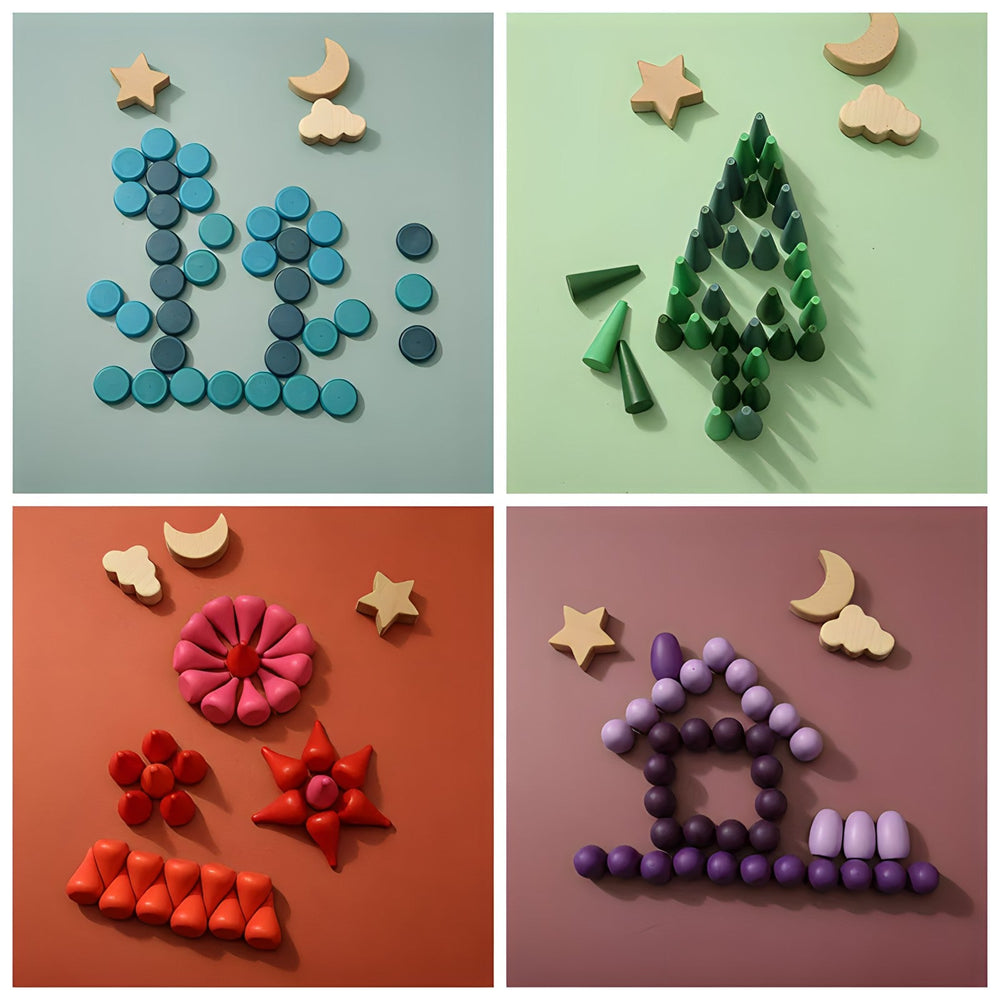 Rainbow Wooden Loose Pieces (ONLINE ORDER ONLY)