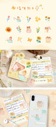 45pcs/lot Nimo's garden Series Stickers Scrapbooking Decorative Sticker DIY Diary Album Stick Label Kawaii Stationery (ONLINE ORDER ONLY)