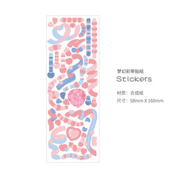 Cute Pink Purple Ribbon Stickers DIY Scrapbooking Phone Stickers Diary Album Decoration Stick Label Kawaii Stationery (Online Order Only)