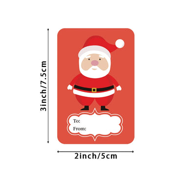 250pcs/roll 6 Christmas Gift Name Tags Designs Adhesive Present Seal Labels 2*3 Inch Christmas Decals Gift Package XMAS Stickers (ONLINE ORDER ONLY)