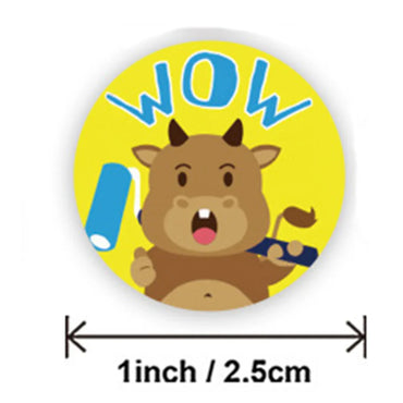 100-500pcs Reward Motivational Stickers Cartoon Animal Kids Toy Circus Elephant Lion Monkey Dolphin Stickers For Children Gifts (Online Order Only)