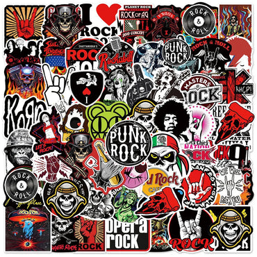 10/30/50/104PCS Rock Band Music Singer Punk Graffiti Stickers Guitar Skateboard Laptop Phone Luggage Car Motorcycle Cool Sticker (Online Order Only)