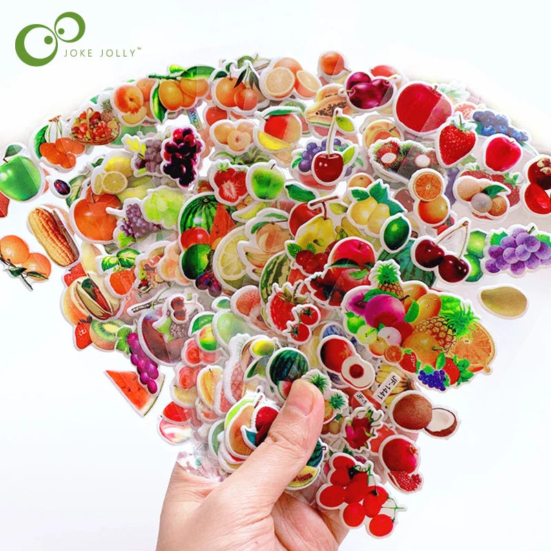 6 Sheets 3D Puffy Kids Stickers - Cartoon, Fruit, Vegetable - Birthday Gift, Scrapbooking (ONLINE ORDER ONLY)