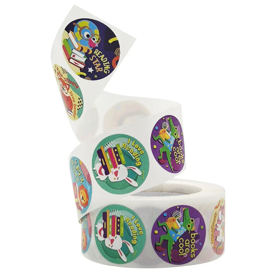 100-500pcs 1inch Reward Stickers Encouragement Sticker for Kids Motivational Stickers with Cute Animals for Students Teachers (Online Order Only)