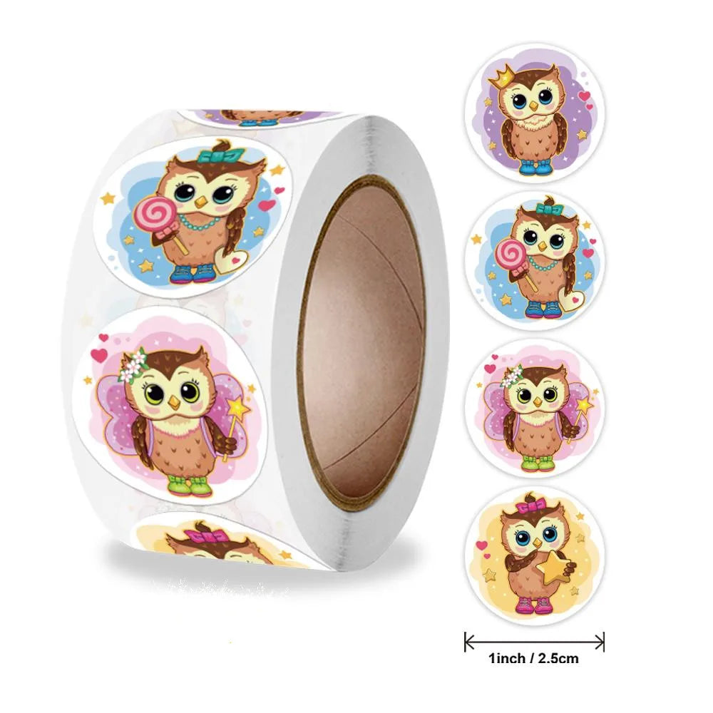 Zoo Animals Stickers For Kids Classic Toys StickerSchool Teacher Reward Sticker 4 Designs Pattern Owl (ONLINE ORDER ONLY)