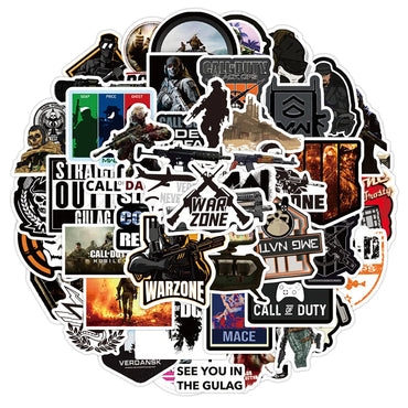 10/30/50PCS Cool Game COD Call of Duty Stickers Skateboard Guitar Car DIY Laptop Motorcycle Phone Bike Graffiti Sticker Kid Toy (ONLINE ORDER ONLY)