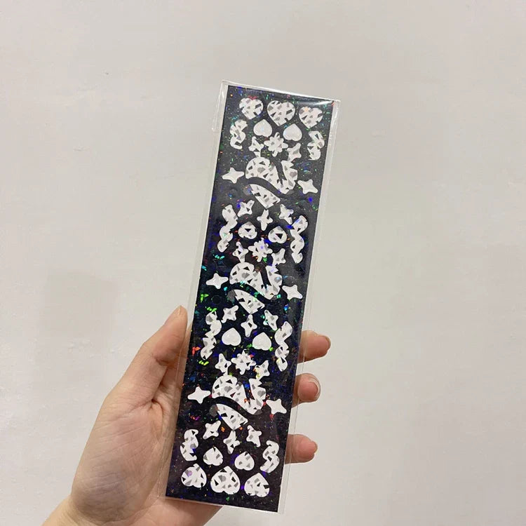 Glitter Star Ribbon Laser Sticker Scrapbooking Decorative Sticker DIY Diary Album Stick Label Korean Stationery (ONLINE ORDER ONLY)