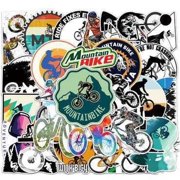 10/30/50PCS Mountain Bike MTB Graffiti Stickers Bicycle Car Laptop Skateboard Phone Motorcycle Guitar Cool Decals Kid Sticker (ONLINE ORDER ONLY)