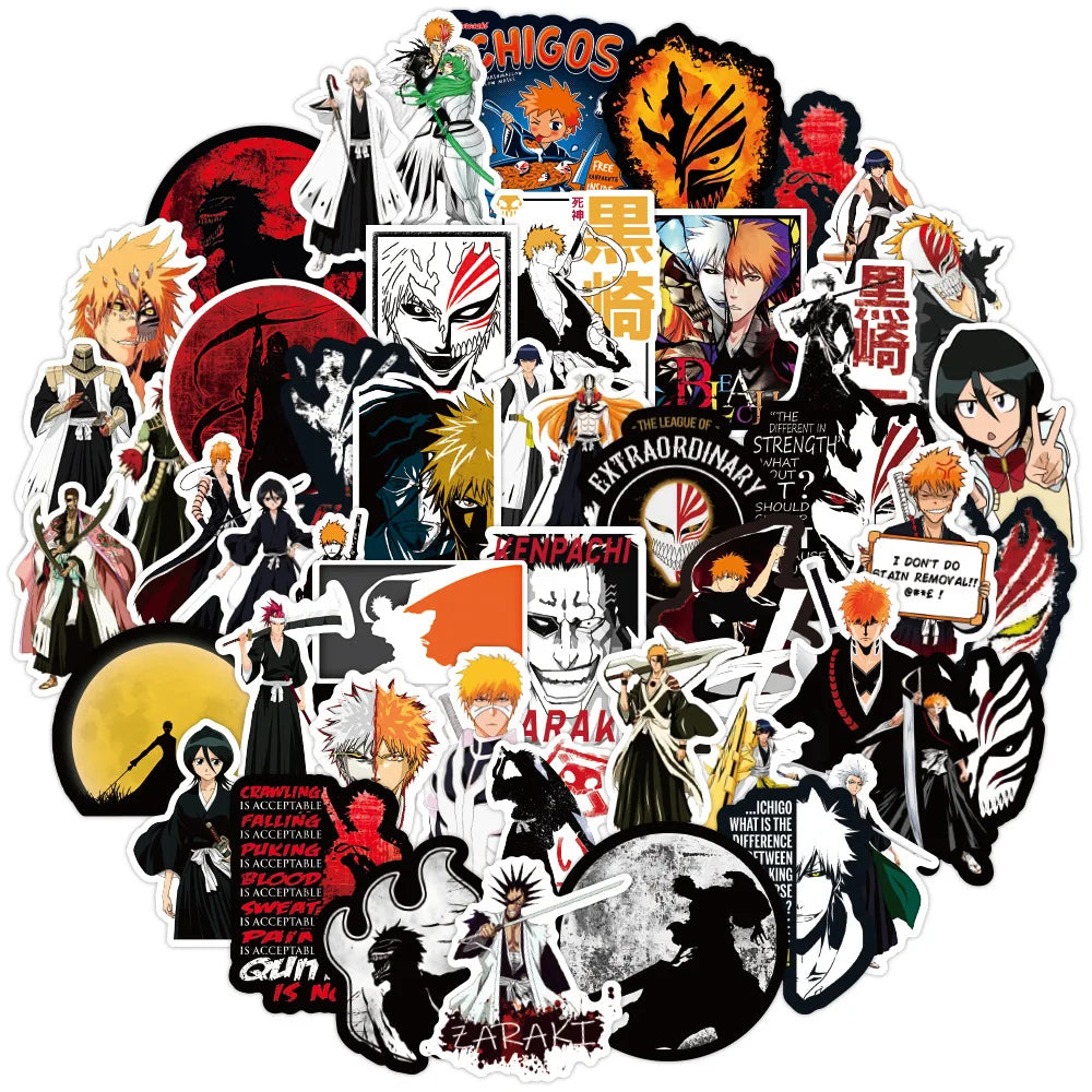 BLEACH Anime Stickers Waterproof Phone Car Skateboard Laptop Luggage Notebook Graffiti Toy (ONLINE ORDER ONLY)