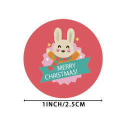 2020 New Christmas Stickers 100-500pcs Christmas Tags/Happy Holidays with 6 snowmen Sticker label (ONLINE ORDER ONLY)