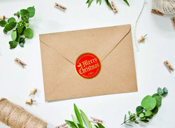 100-500pcs Color Snowflake Merry Christmas Sticker Gift Envelope Sealing Label Decoration Stationery Sticker 2.5cm (ONLINE ORDER ONLY)