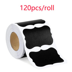 120-300pcs/roll Blackboard Spice Sticker Reusable Jam Labels Kitchen Stickers Organizer Wall Sticker Home Decor Chalkboard Label (Online Order Only)