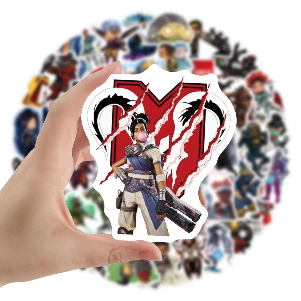 Apex Legends Stickers Pack: Laptop, Luggage, Skateboard, Phone, Guitar, Waterproof Decals (Online Order Only)