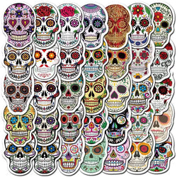 10/30/50PCS Colorful Skull Skeleton Funny Stickers DIY Car Motorcycle Luggage Phone Guitar Laptop Waterproof Joke Toy Sticker (ONLINE ORDER ONLY)