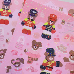 Laser Retro Bear Stickers Scrapbooking Decorative Sticker Korean DIY Diary Album Stick Label Kawaii Stationery (ONLINE ORDER ONLY)