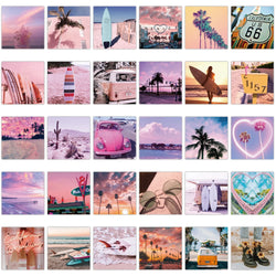 10/30/62pcs Pink Landscape Aesthetic California Sunshine Sticker Packs (ONLINE ORDER ONLY)
